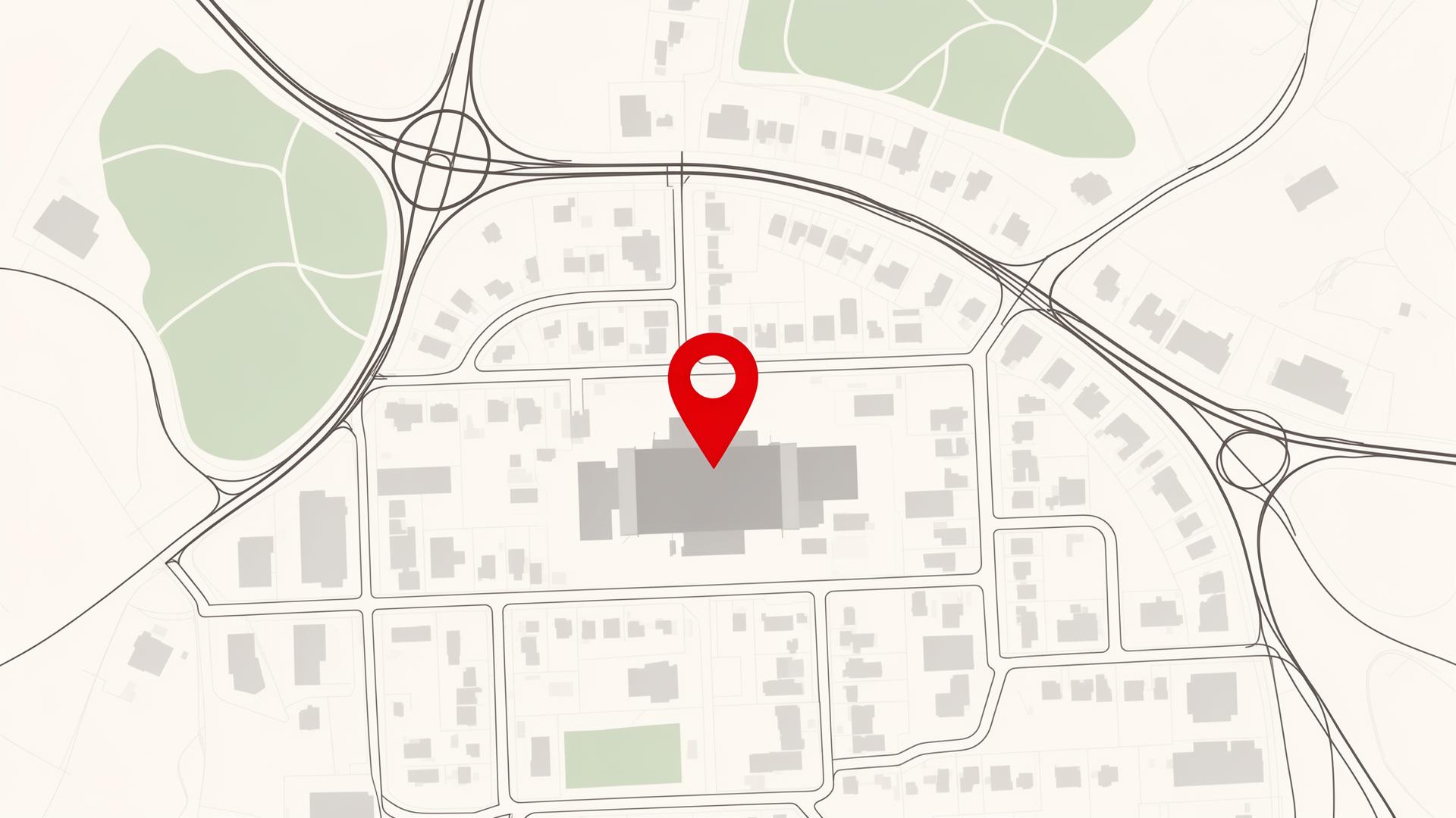Stylized map showing Chetwynd Rec Centre Arena location